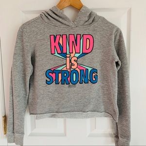 JUSTICE Girl Crop Hoodie Size 12